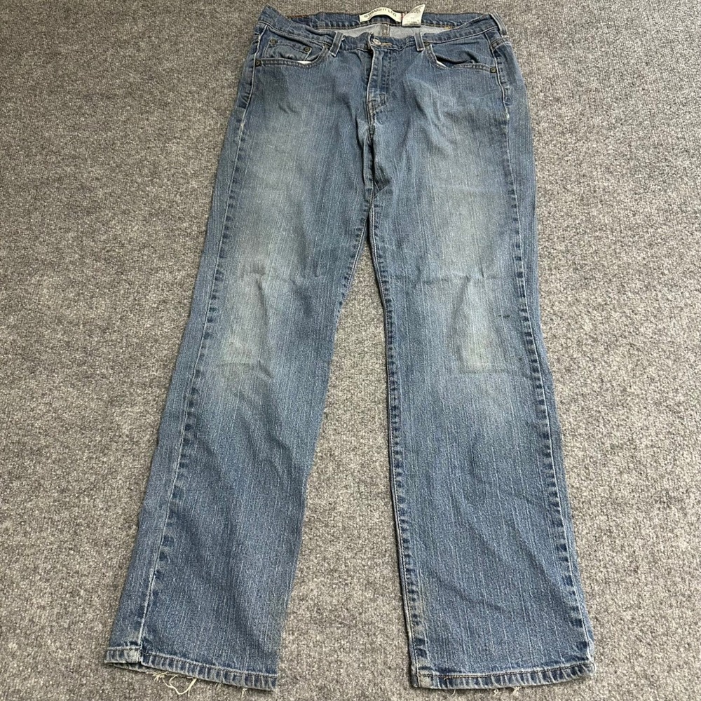 Levi's Jeans Mens Size 12M Blue 505 Straight Leg Stretch Denim Frayed Hem Good